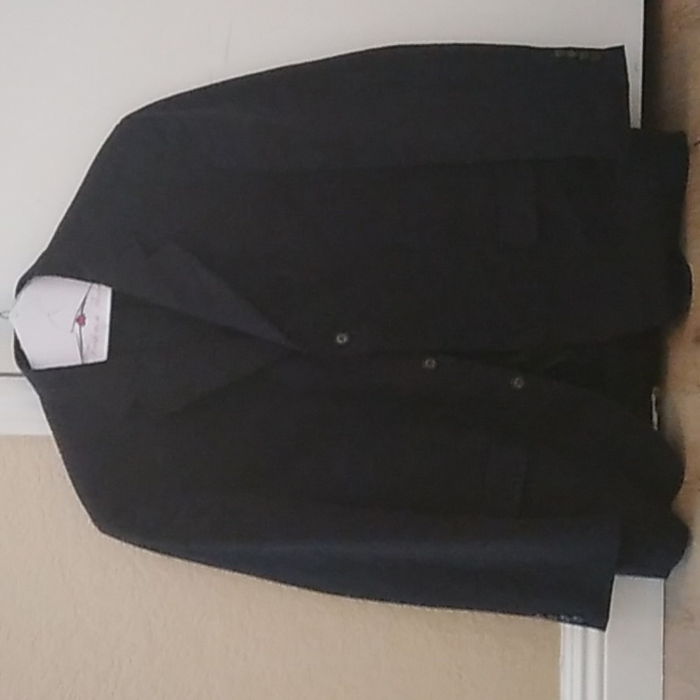 Gianfranco 3 Button Black Suede Sportcoat